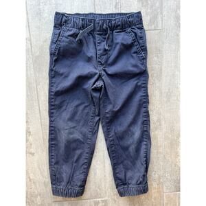 Baby Gap Boys Basic Jogger Pants Navy Cotton Casual Elastic Waist School 4T 4 ..